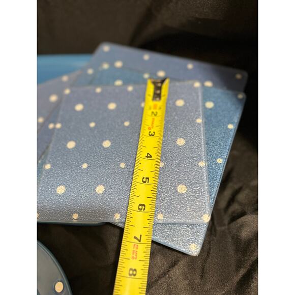 Temptations by Tara Stoneware Serving Set - Blue Polka Dots - 11 Pieces - Picture 13 of 14